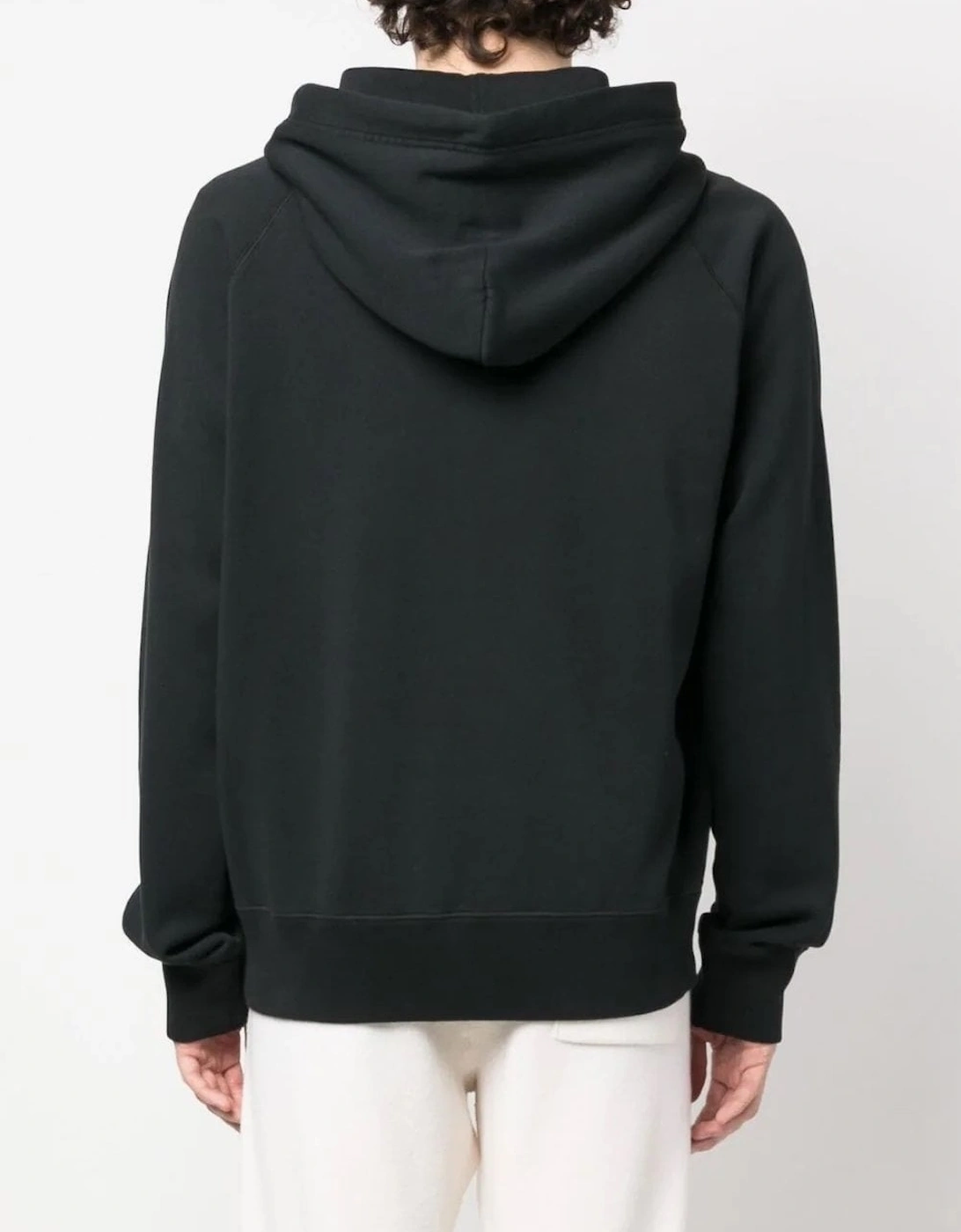 Garment Dyed Hooded Top Black