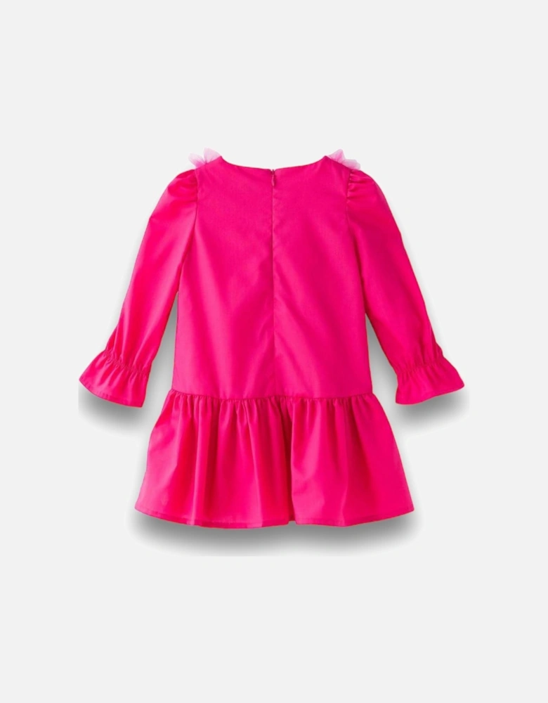 Fuchsia Tulle Shirt Dress