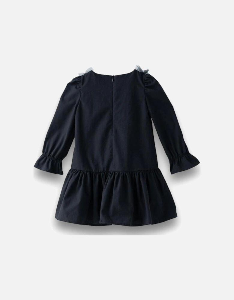 Black Tulle Shirt Dress