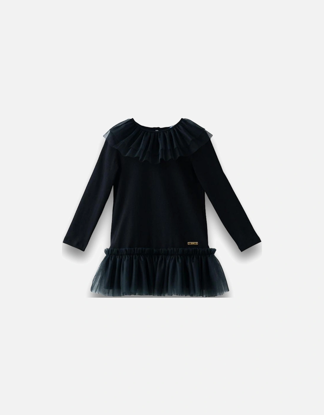 Black Tulle Collared Dress, 7 of 6
