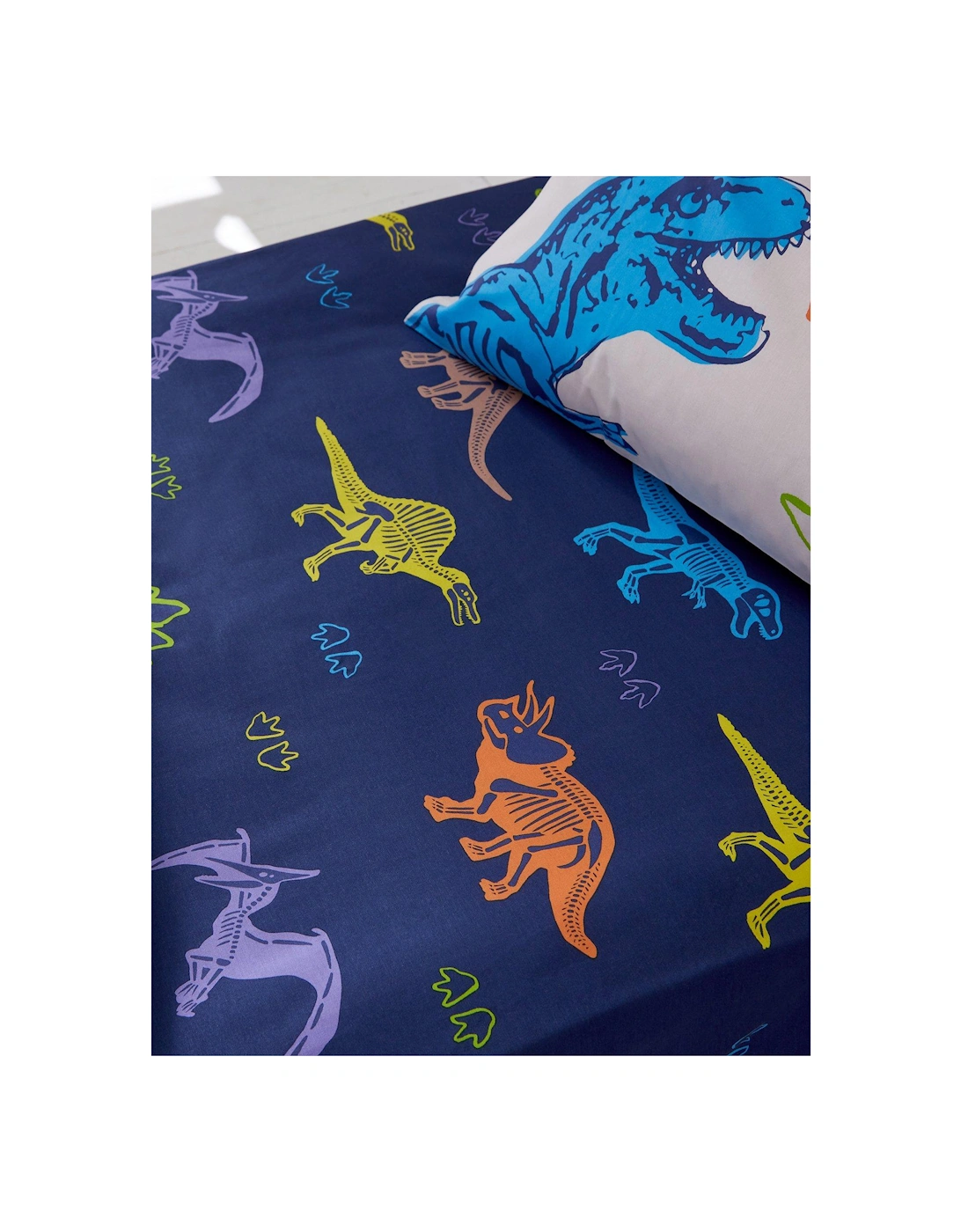 Prehistoric Dinosaurs Fitted Sheet - Blue, 2 of 1