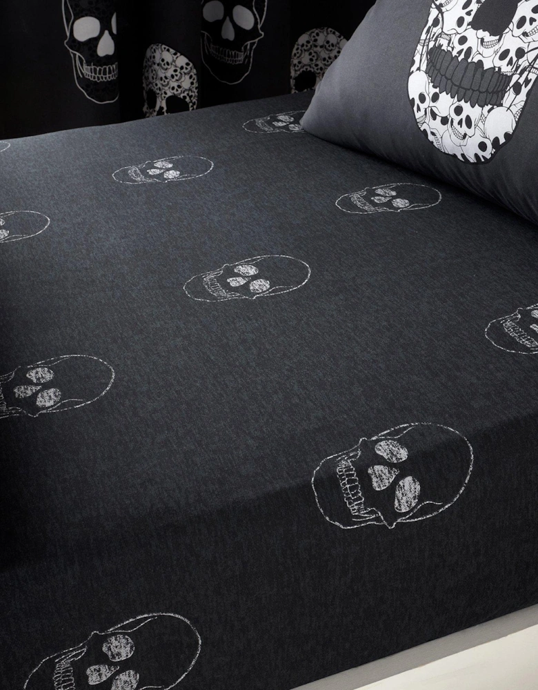 Skulls Fitted Sheet - Double