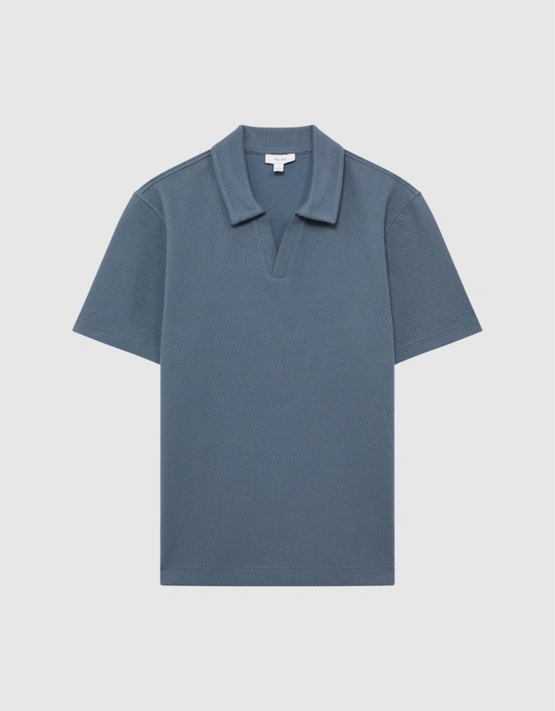 Short Sleeve Open Collar Polo Shirt