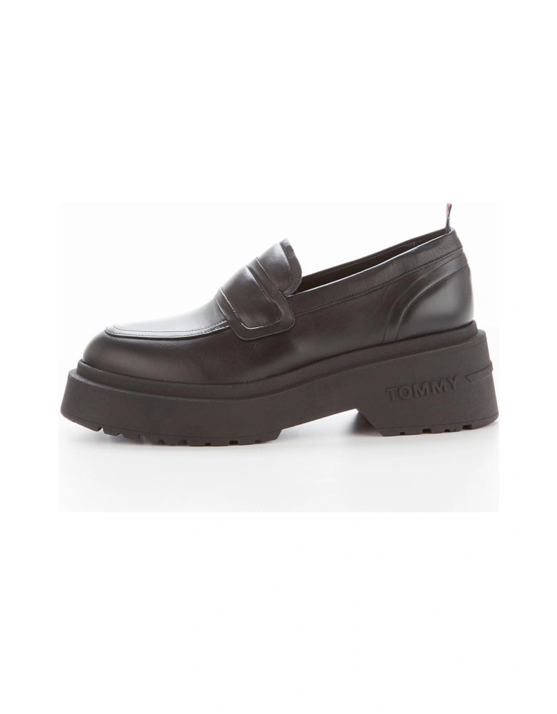 Leather Chunky Loafer - Black