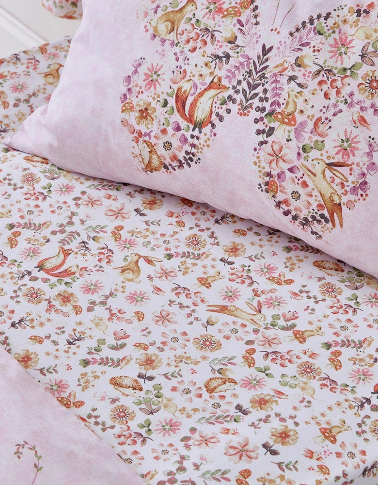 Enchanted Butterfly Fitted Sheet Pink - Sb