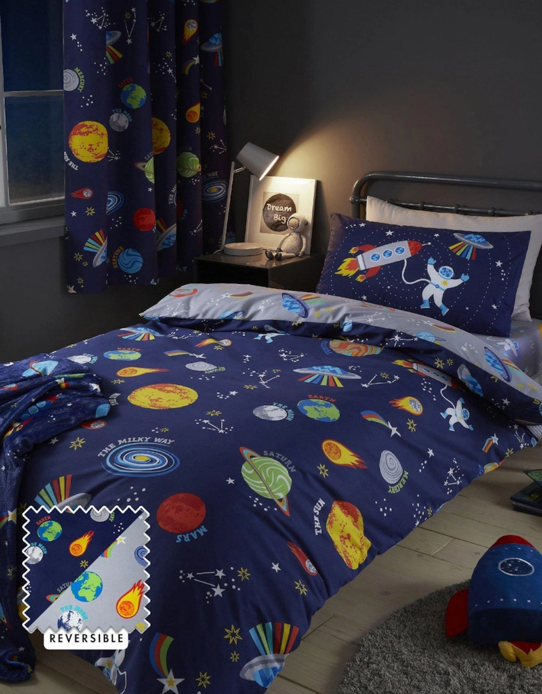 Lost in Space Duvet Cover Set - Blue