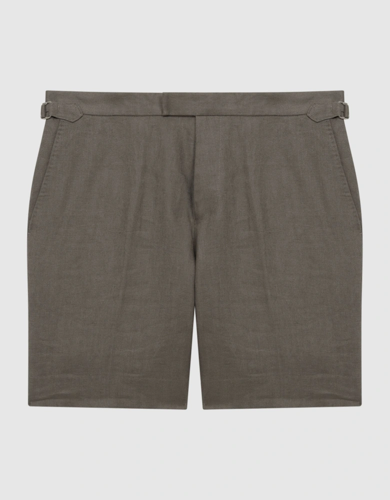 Linen Side Adjuster Shorts