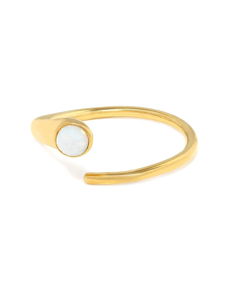 Opal Adjustable Crystal Ring