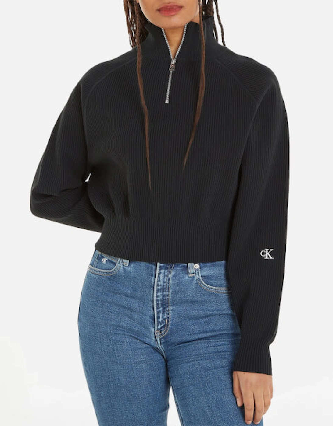 Jeans Ribbed-Jersey Sweatshirt, 2 of 1