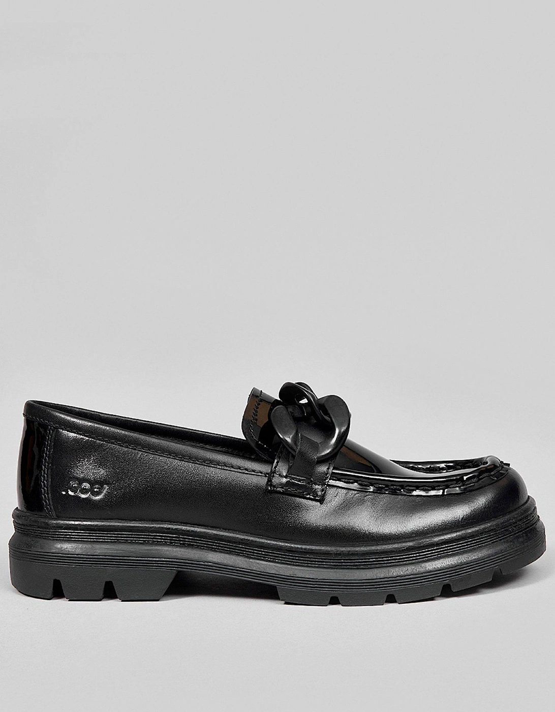 Mina Leather School Loafer - Black, 2 of 1