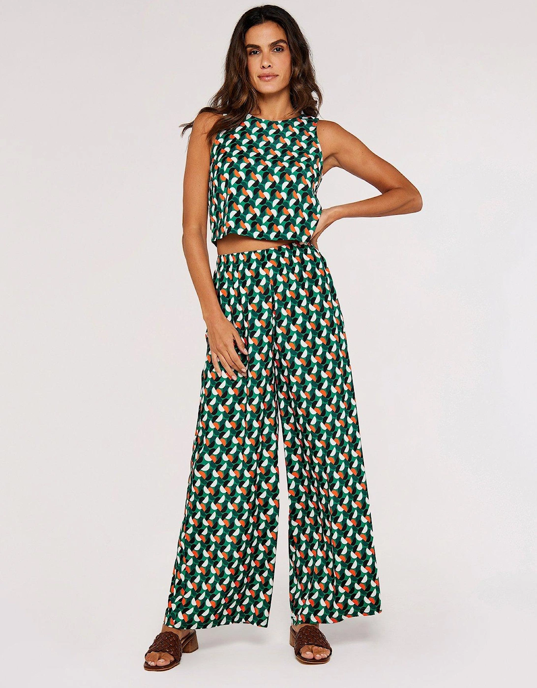 Printed Wide Leg Trousers, 5 of 4