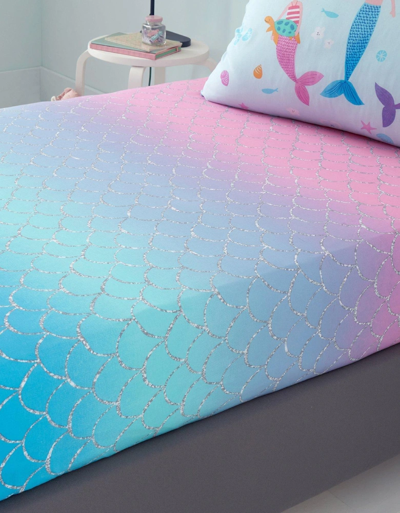 Mermaid Pink Fitted Sheet