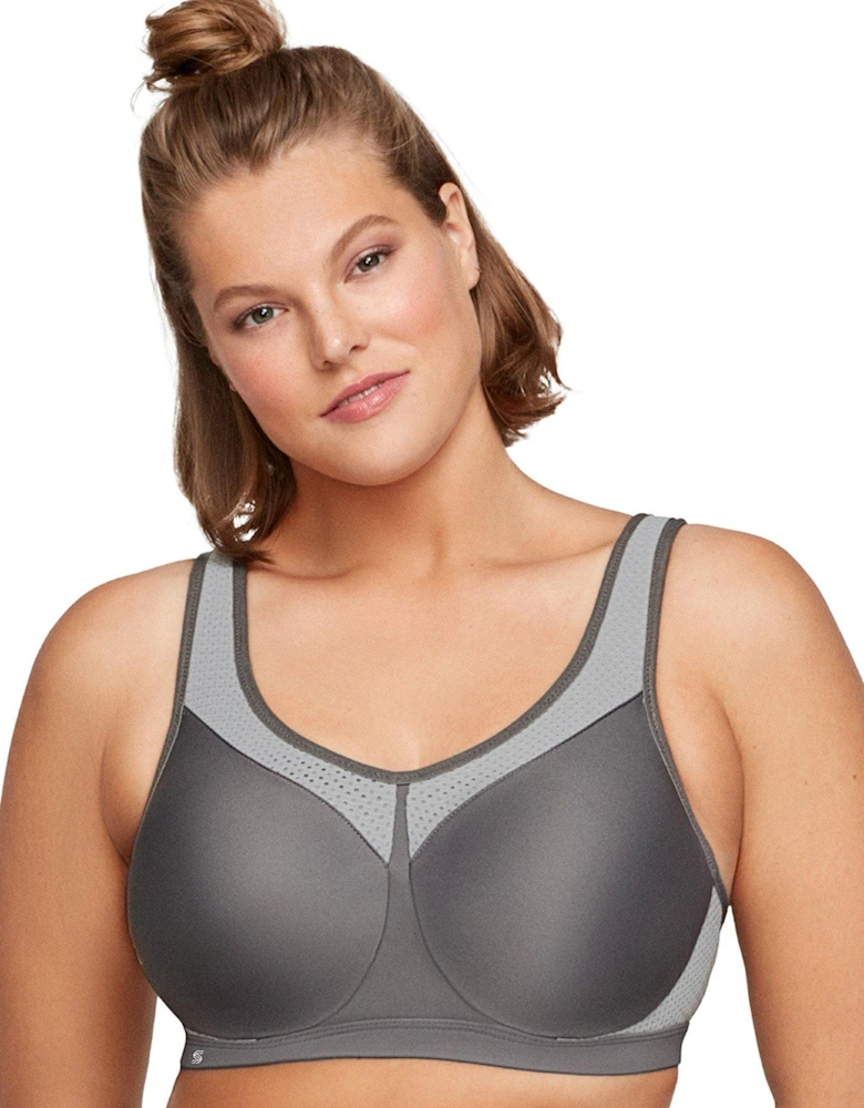 High Impact Underwire Sports Bra - Grey