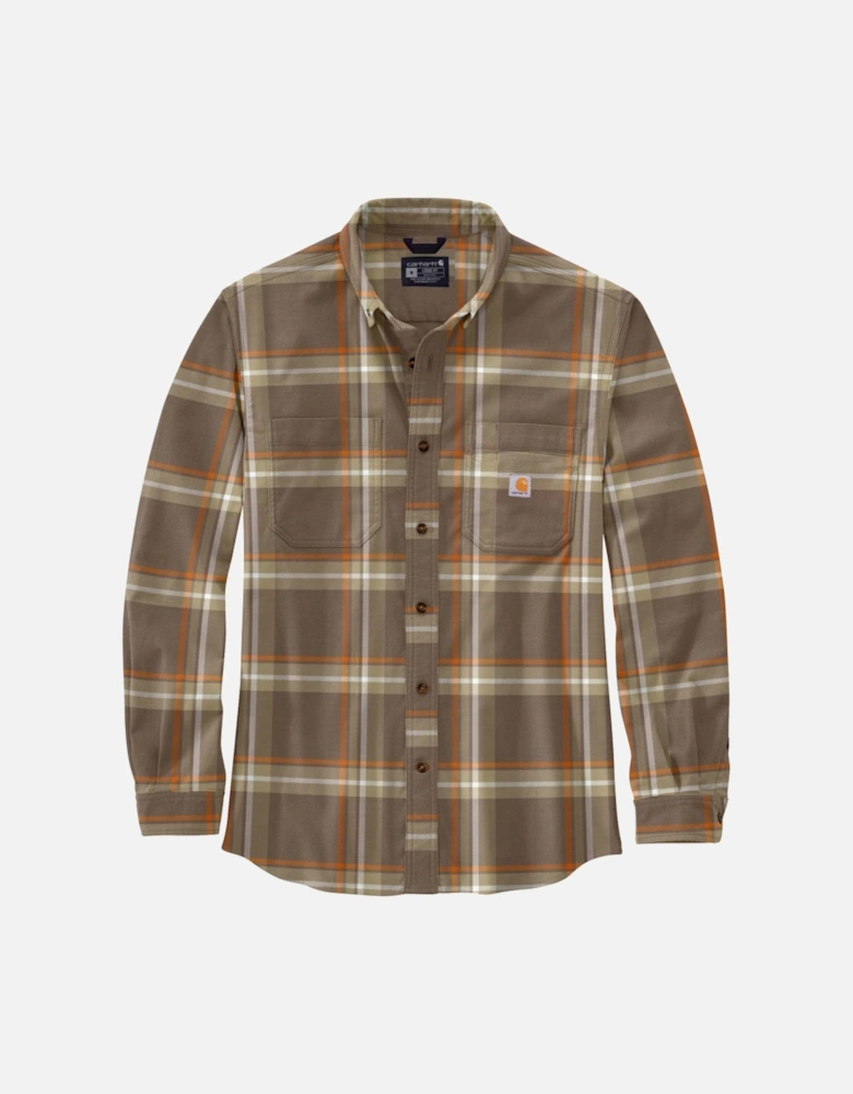 Carhartt Mens Cotton Long Sleeve Plaid Flannel Shirt