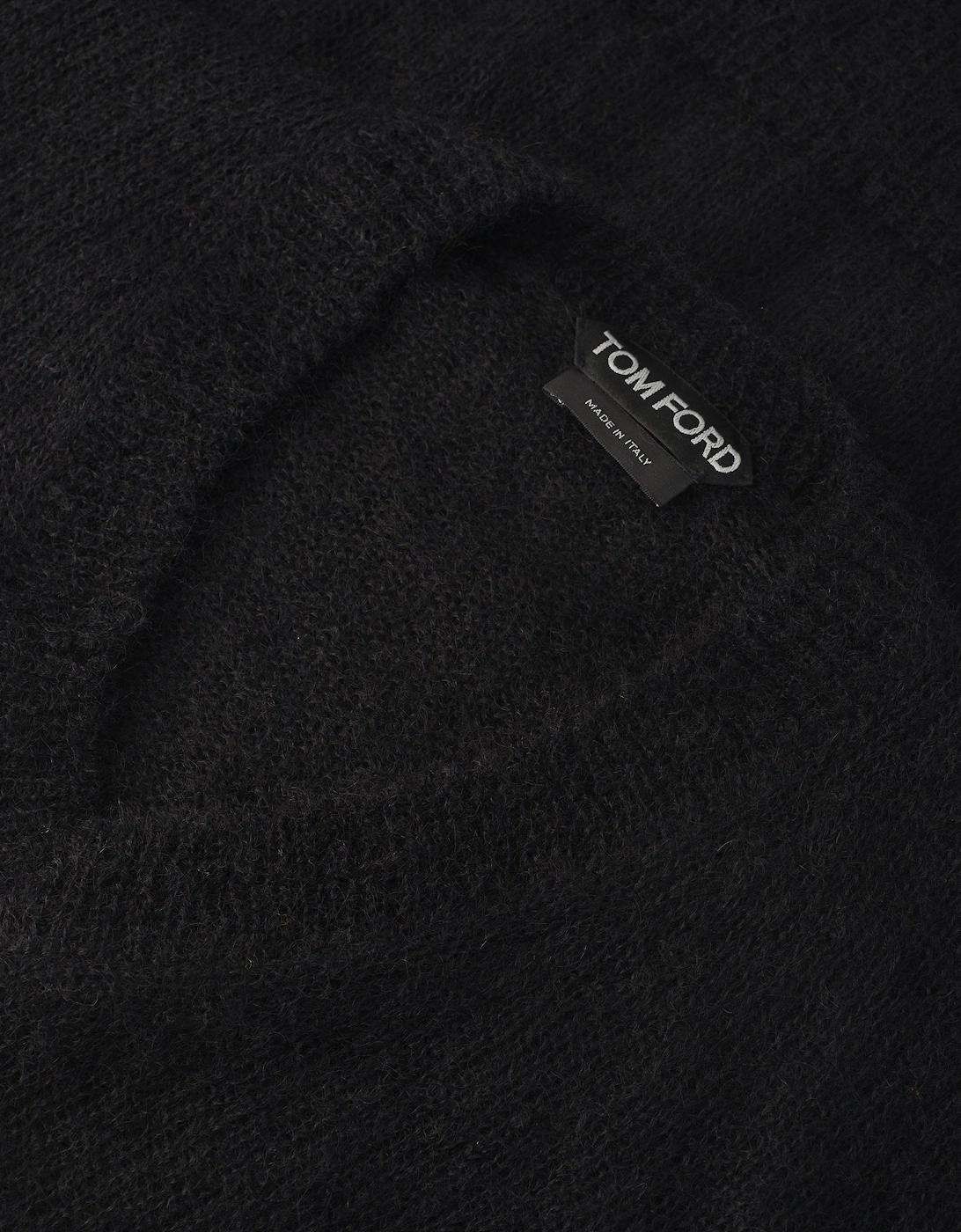 Mohair Blend V Neck Sweater Black