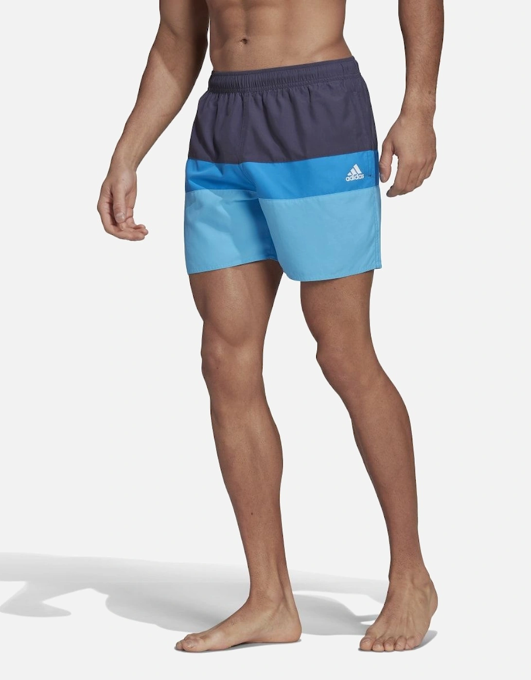 Mens Short-Length Colourblock Swim Shorts