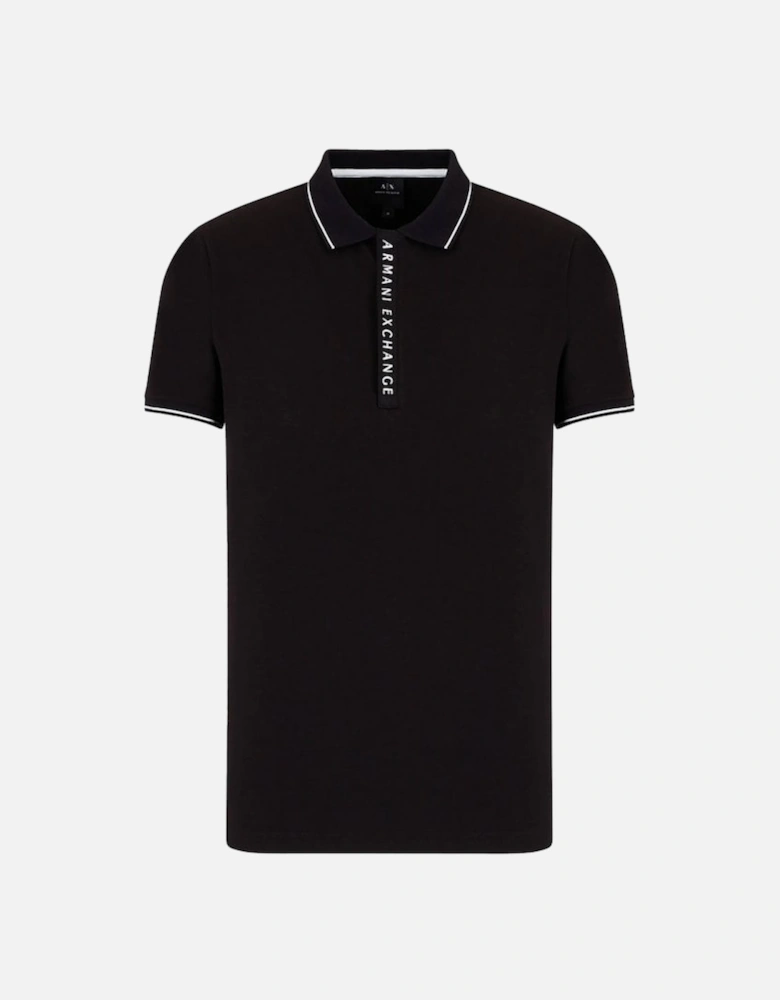 Man Jersey Polo Shirt Black