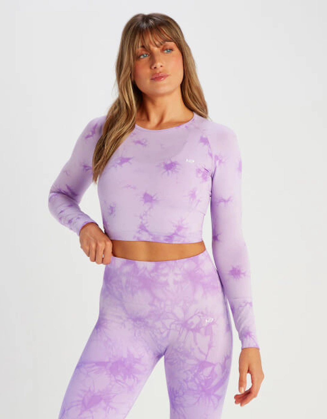 Women's Shape Seamless Long Sleeve Crop T-Shirt - Purple, 2 of 1
