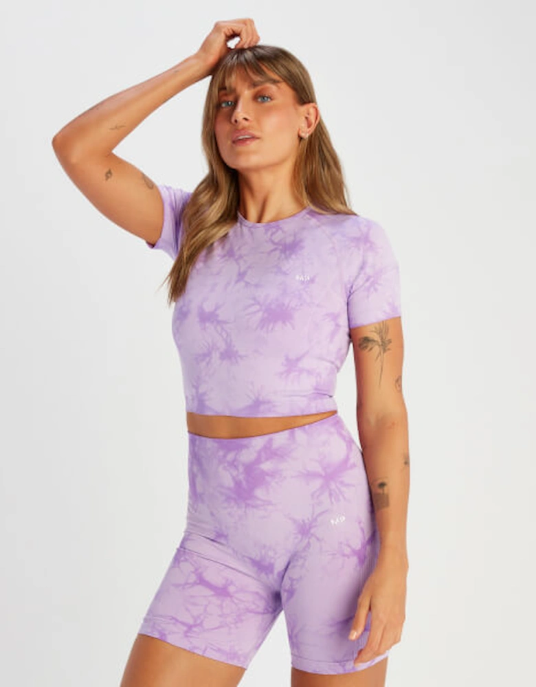 Women's Shape Seamless Short Sleeve Crop T-Shirt - Purple