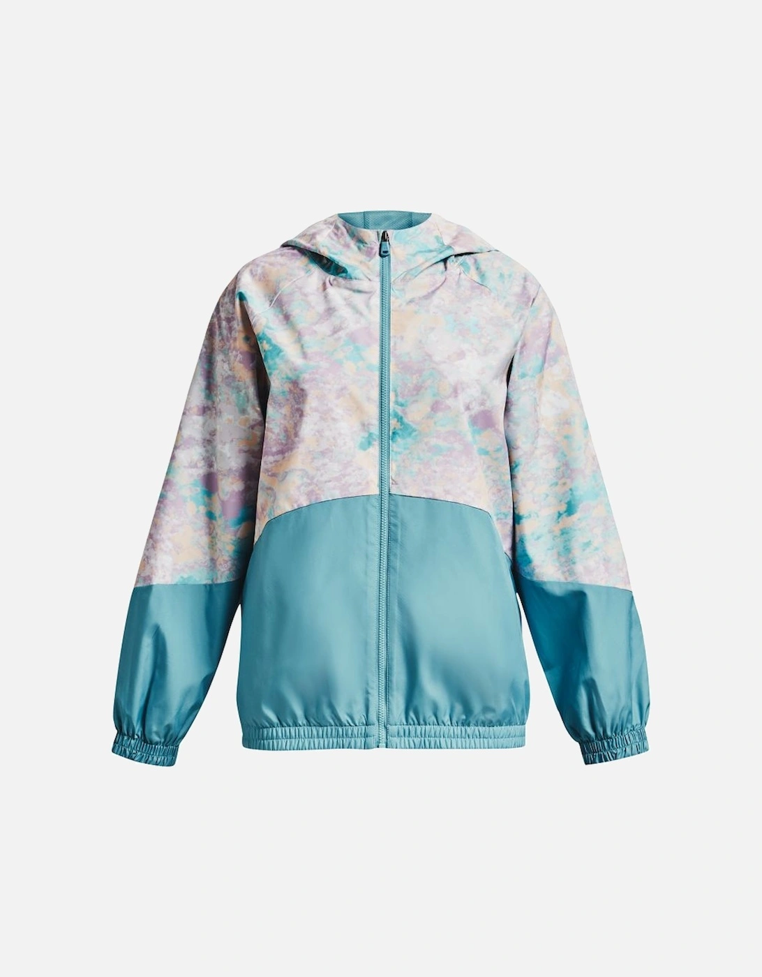 Girls UA Woven Printed Full-Zip Jacket, 3 of 2