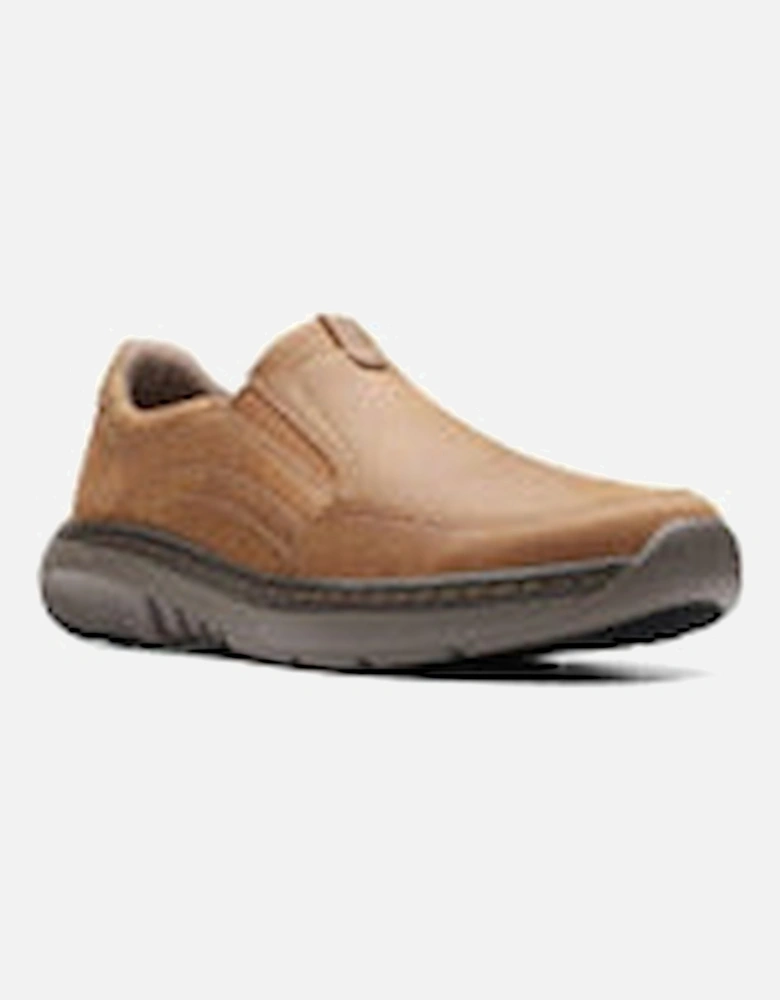 Mens slip on shoe Clarkspro Step in Beeswax Leather