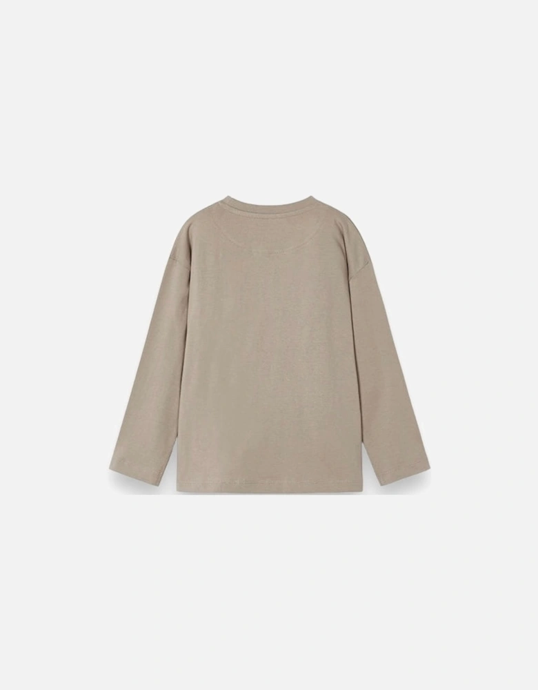 Beige Long Sleeve T-Shirt