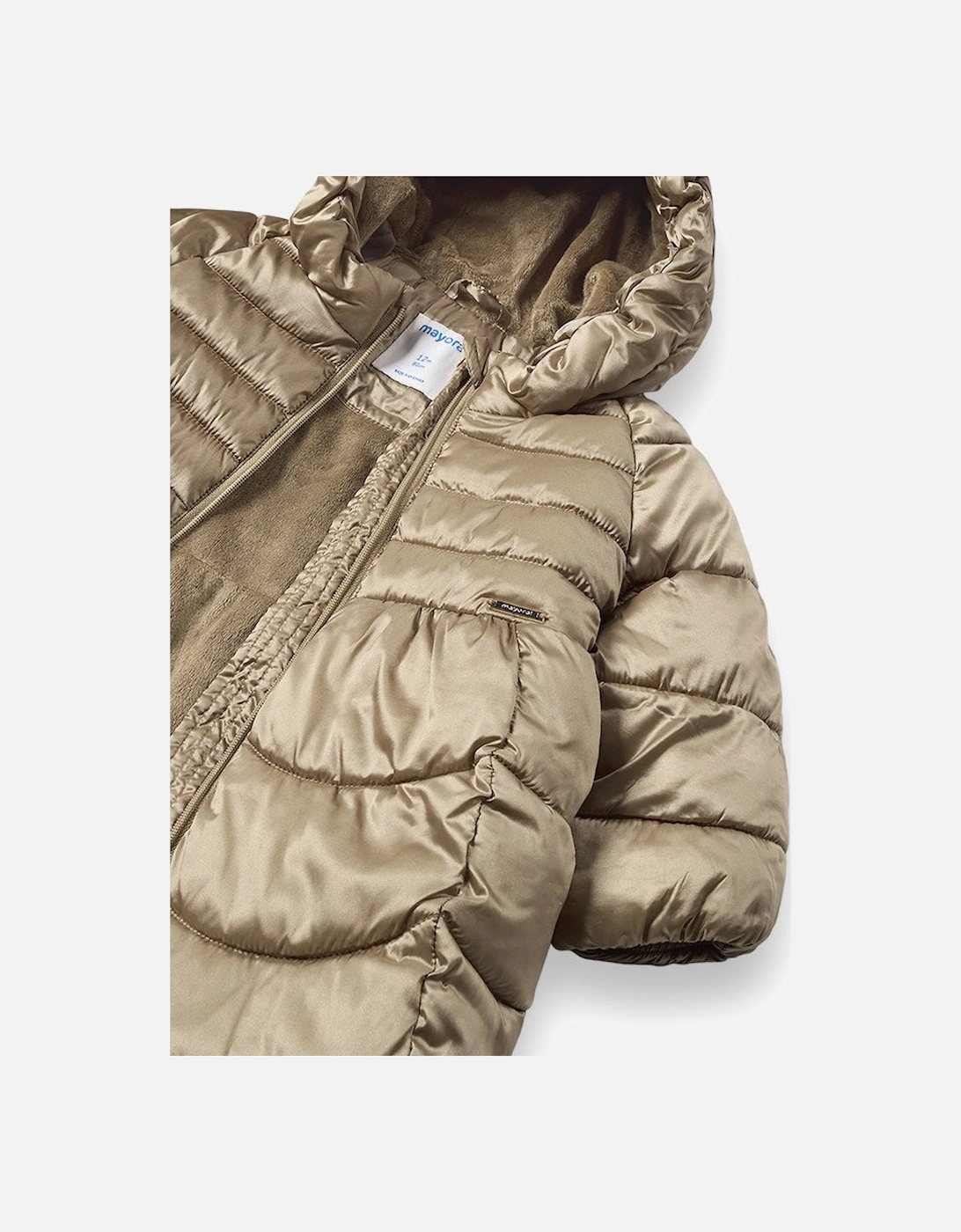 Champagne Sheen Puffer Coat