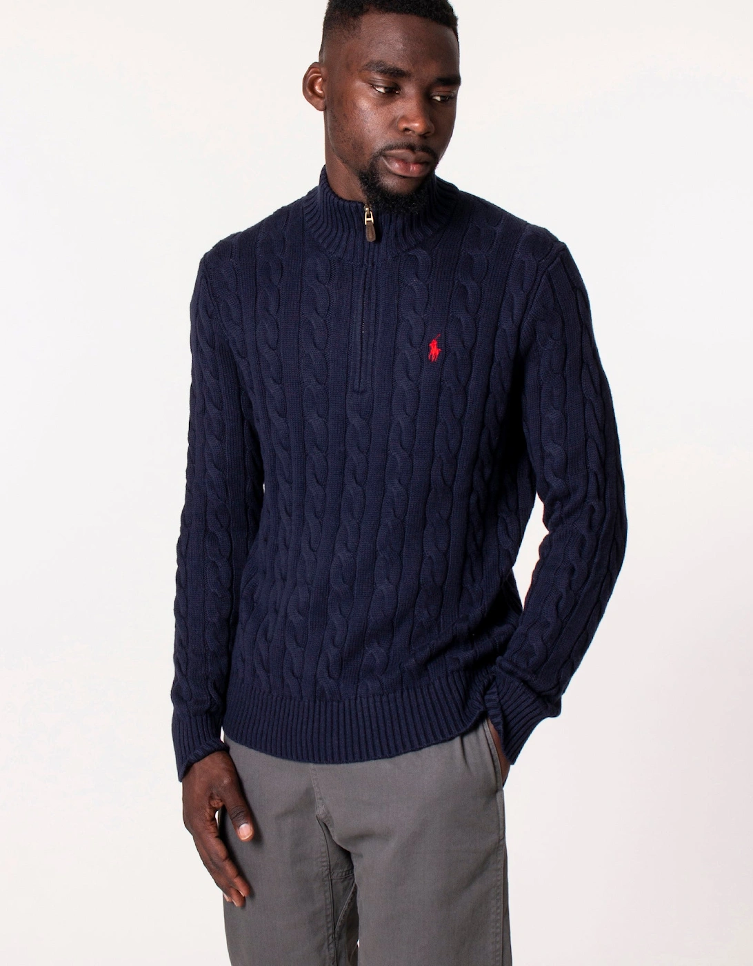 Cable Knit Quarter Zip Jumper