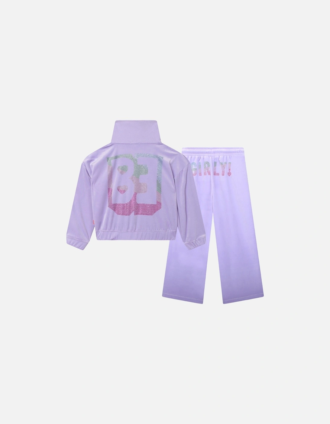 Lilac Velour Tracksuit Set