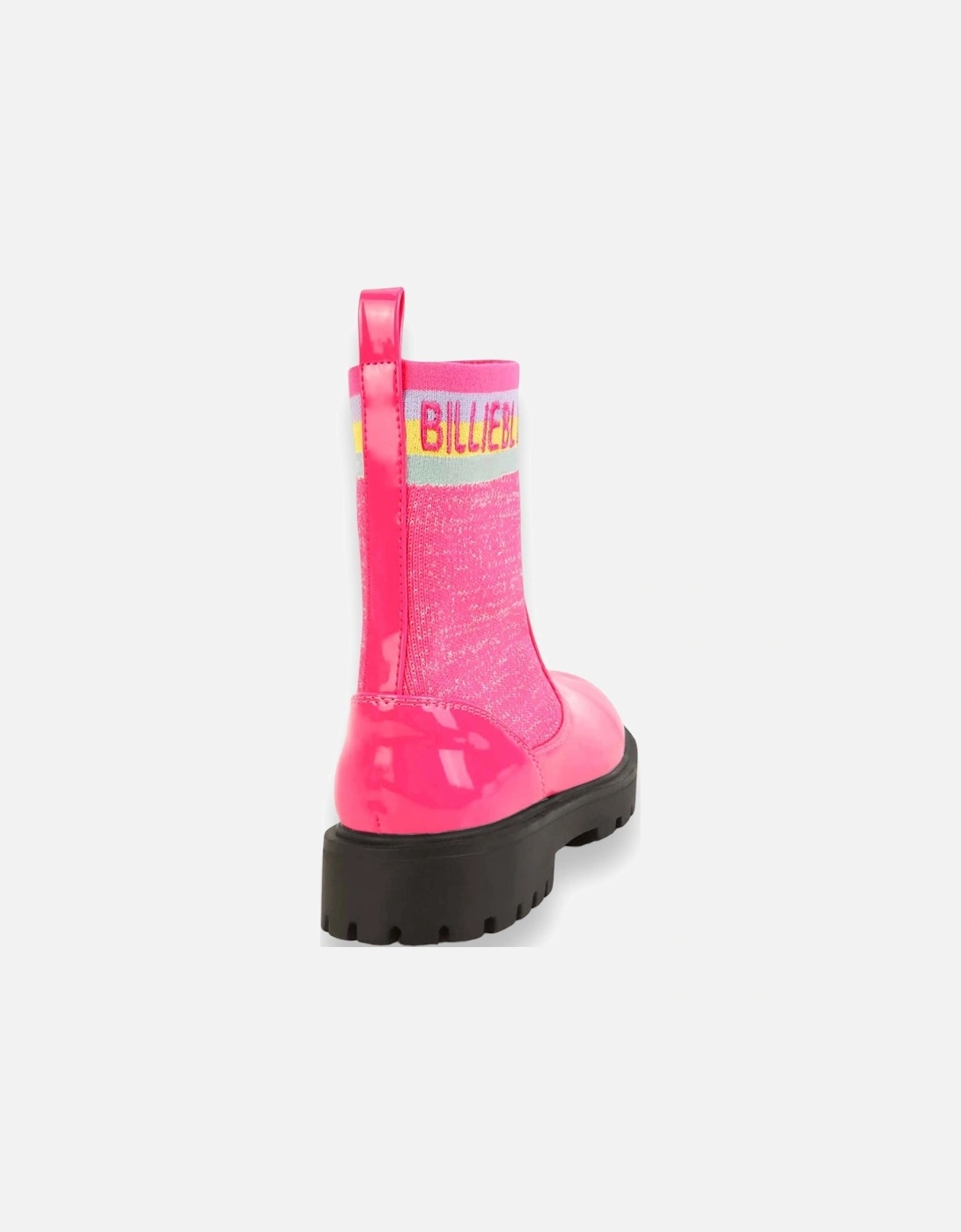 Pink Multi Zip Up Sock Boots