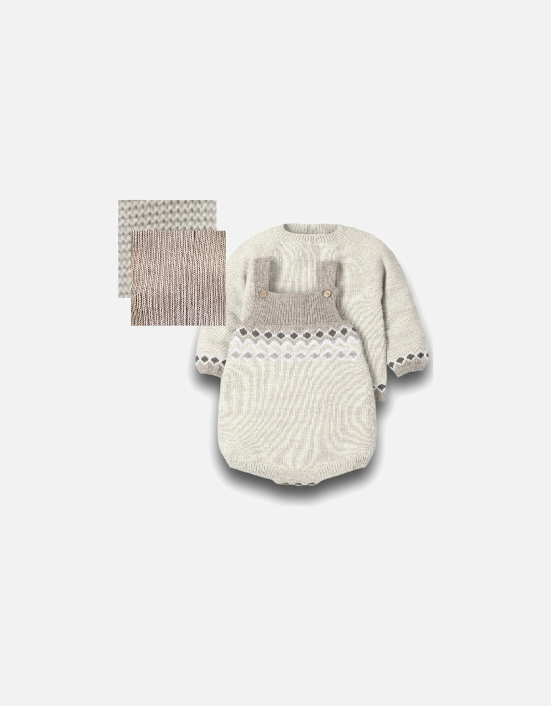 Natural Knitted Romper Set, 3 of 2