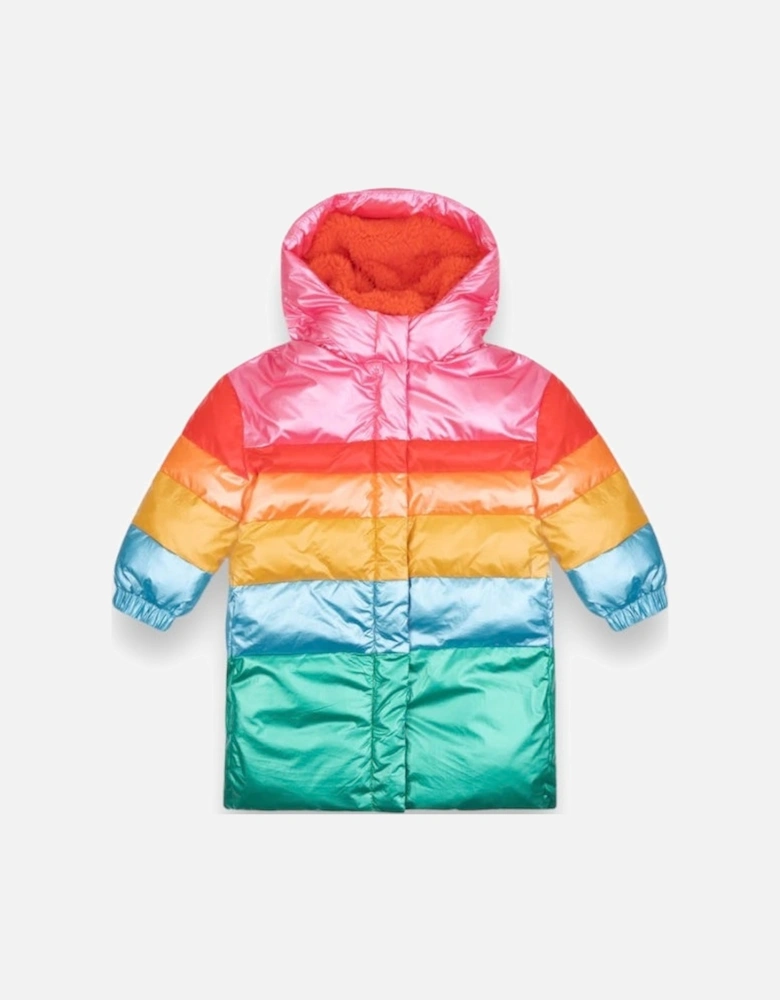 Rainbow Metallic Long Padded Coat