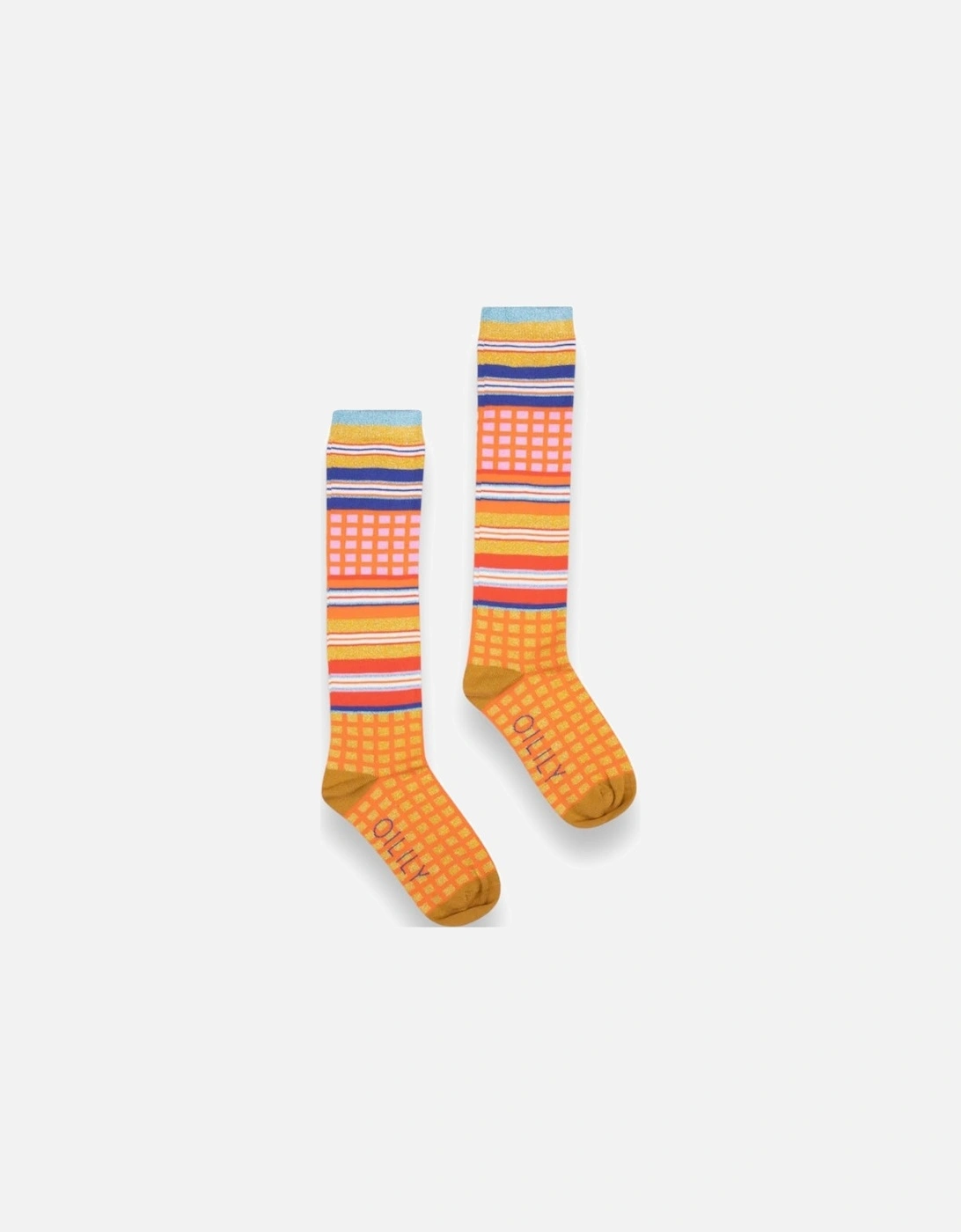 Yellow Criss Cross Knee Socks, 3 of 2