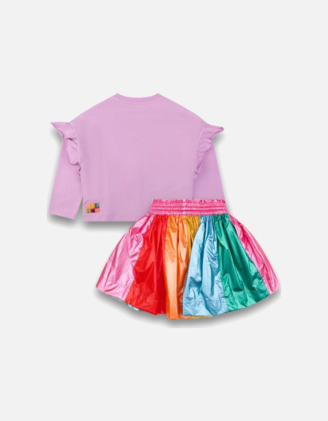 Lilac Rainbow Metallic Skirt Set