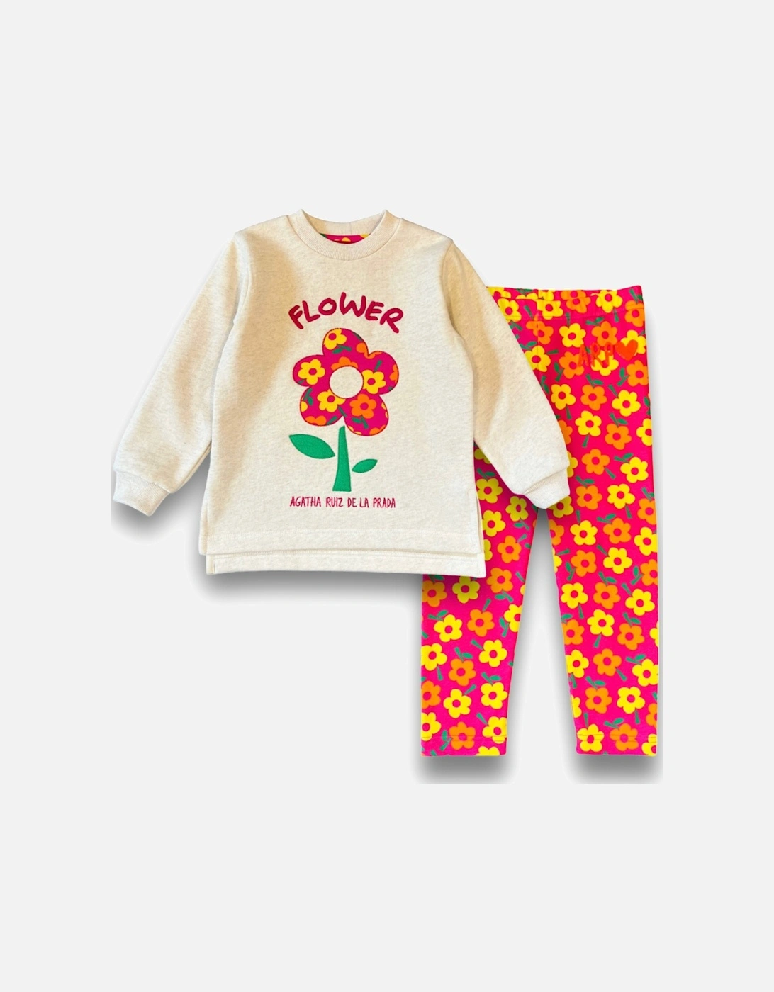 Orange Flowers Legging Set, 3 of 2