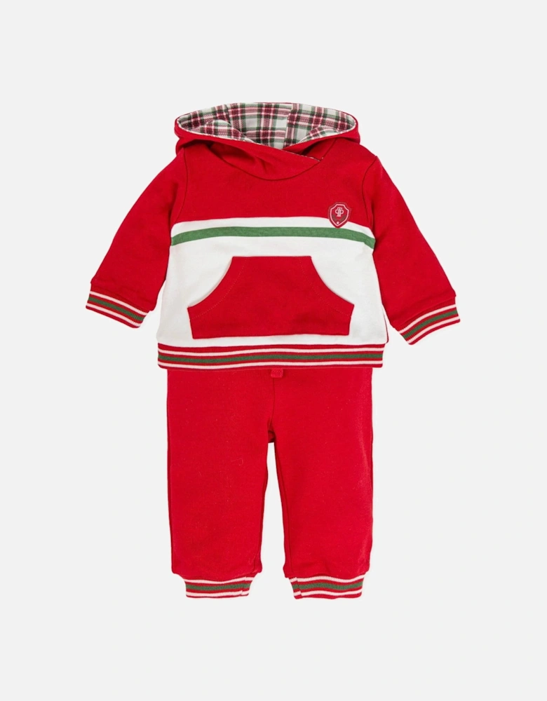 Red Hoody Tracksuit Set