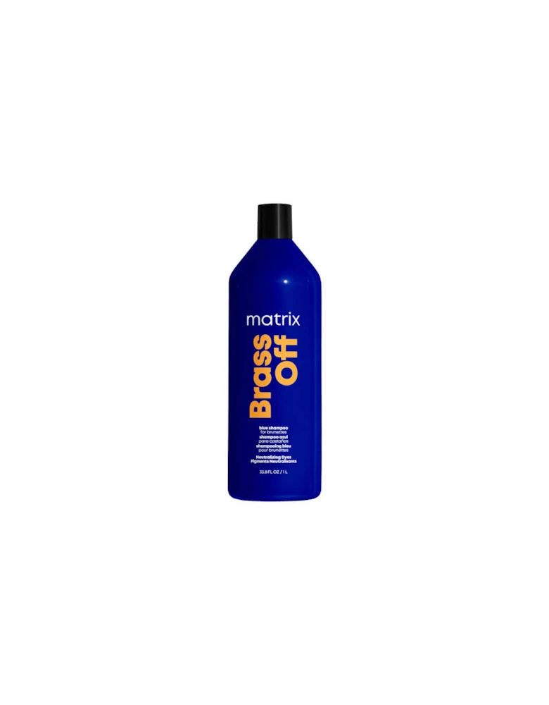 Total Results Brass Off Brunette Blue Shampoo for Lightened Brunette Hair 1000ml - Matrix
