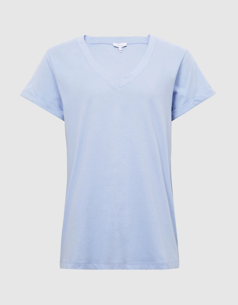 Cotton Jersey V-Neck T-Shirt