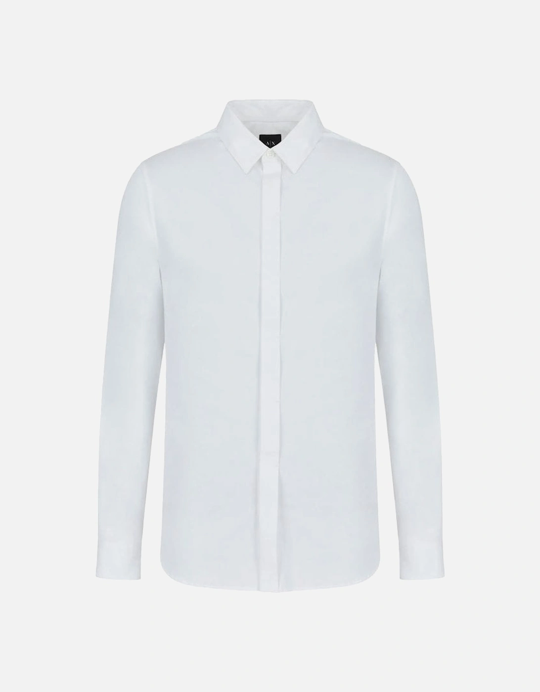 Long Sleeve Stretch Cotton Shirt White, 4 of 3