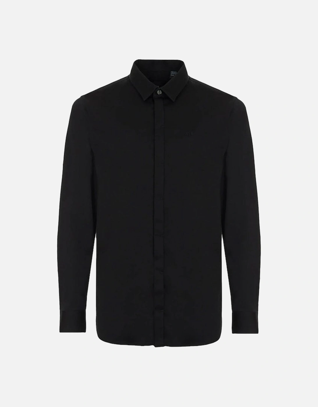Long Sleeve Stretch Cotton Shirt Black, 5 of 4