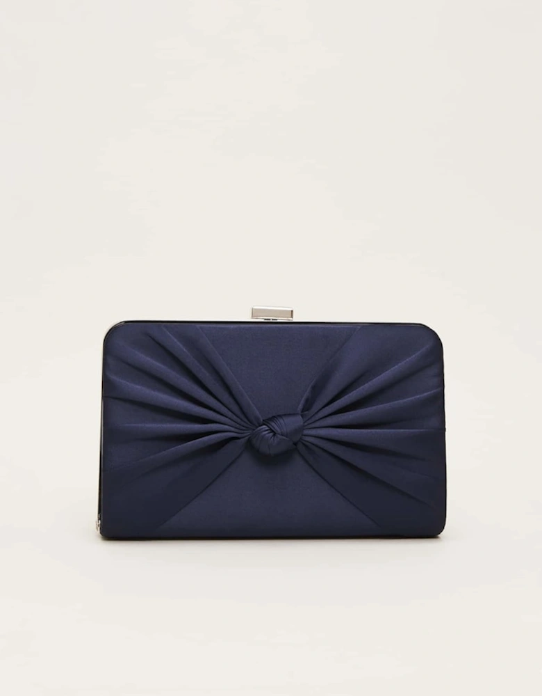 Navy Satin Clutch Box