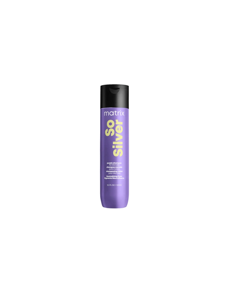 Total Results So Silver Purple Toning Shampoo for Blonde, Silver & Grey Hair 300ml - Matrix