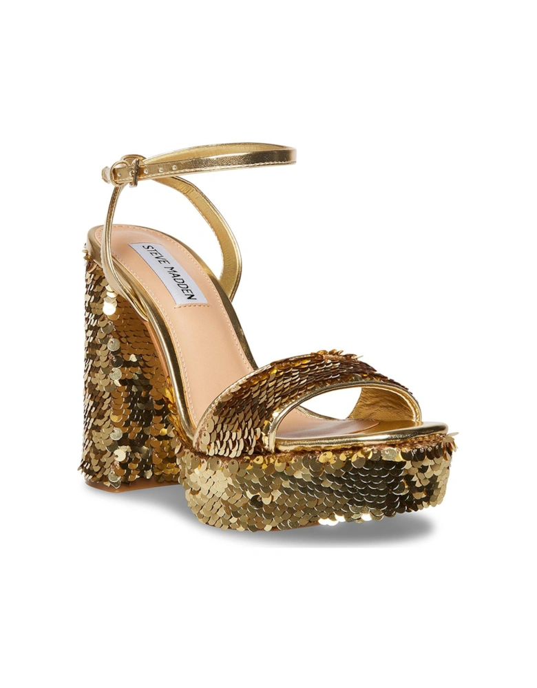 Lessa-s Platform Heeled Sandals - Gold