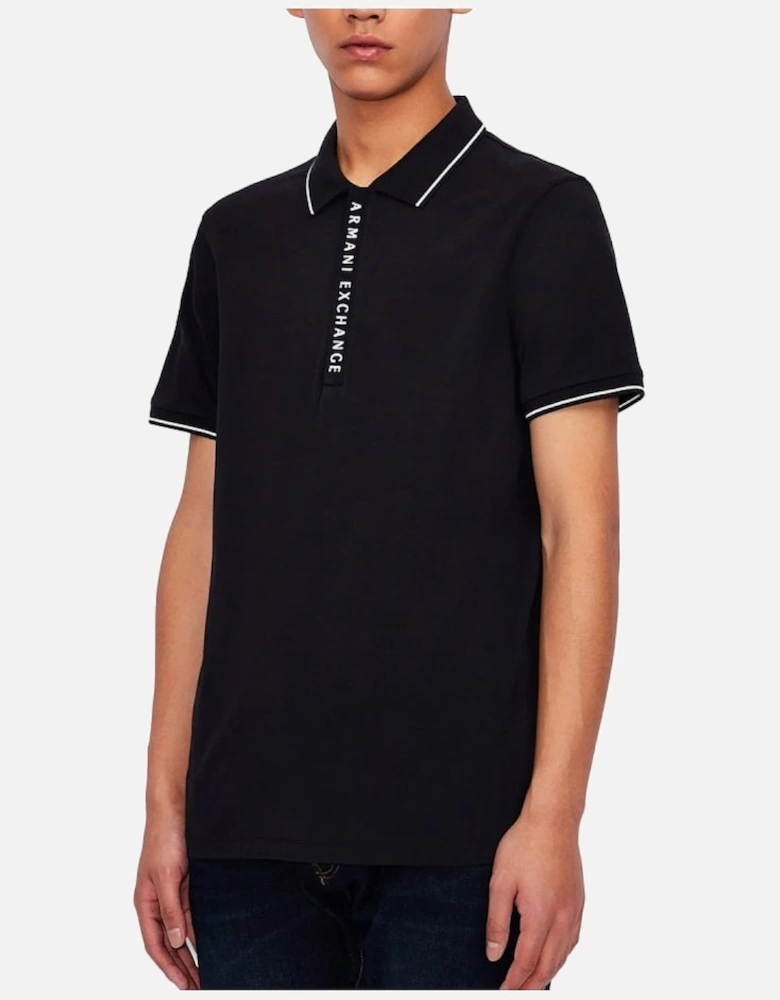 Man Jersey Polo Shirt Navy