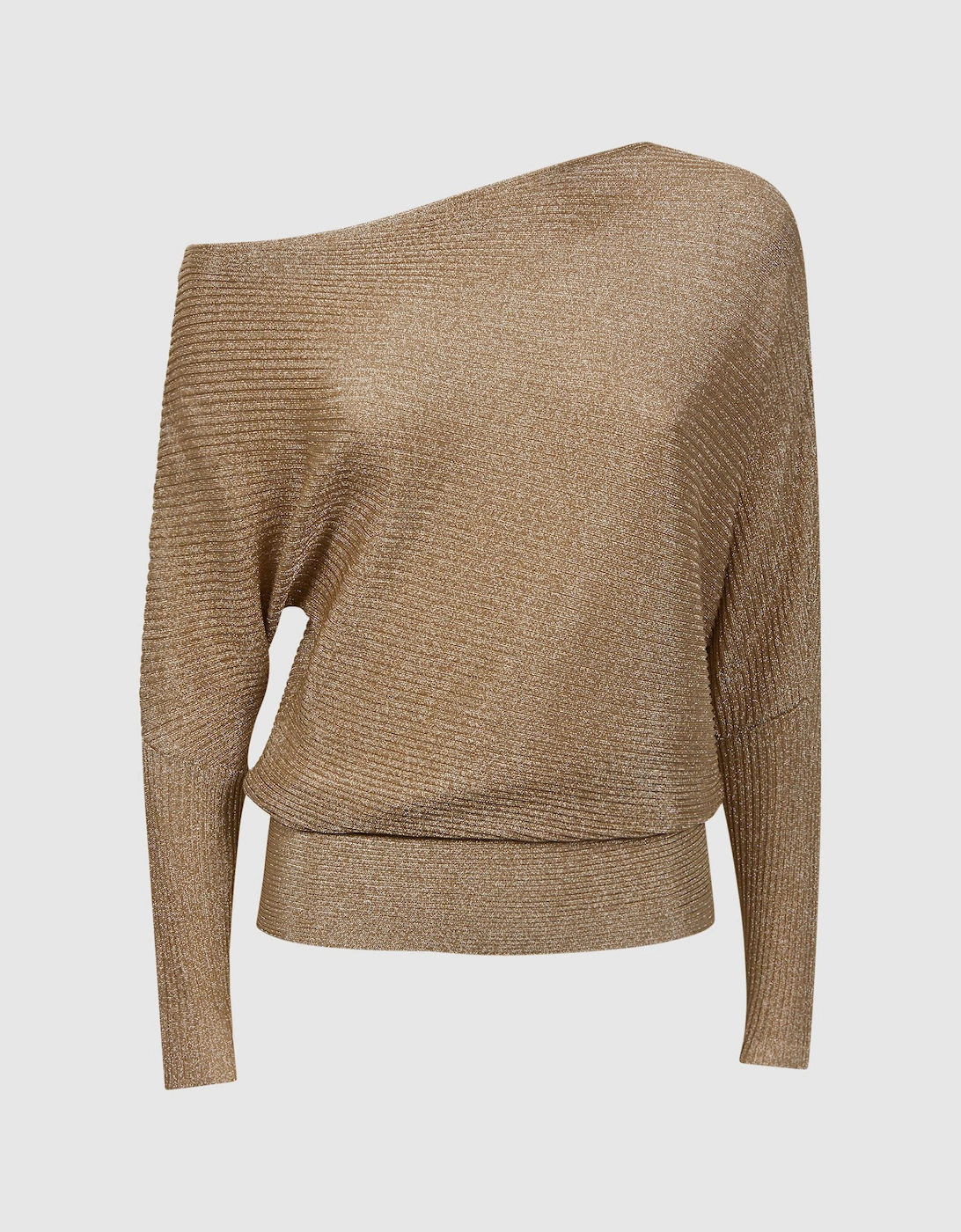 Metallic Asymmetric Knitted Top, 2 of 1