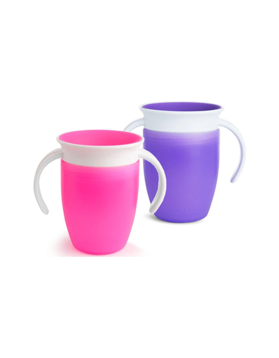 Miracle 360 Trainer Cup, 7oz/207ml - 2 Pack (Pink/Purple), 2 of 1