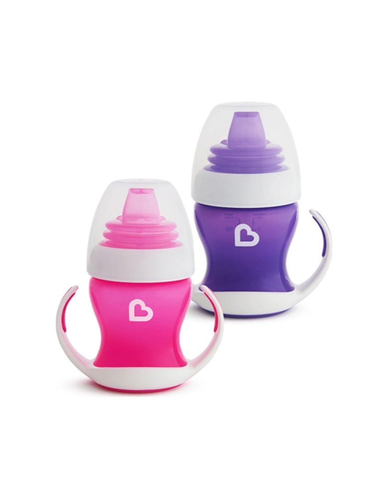 Gentle Baby Transition Trainer Cup 4oz/118ml - 2 Pack (Pink/Purple)