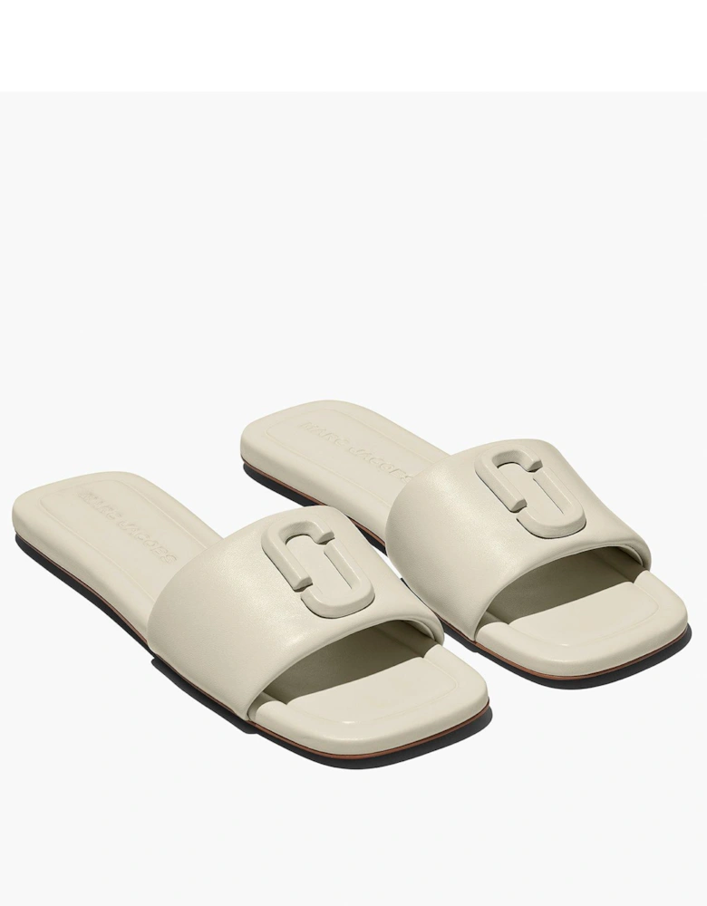 The J Marc Leather Sandal - Cloud White