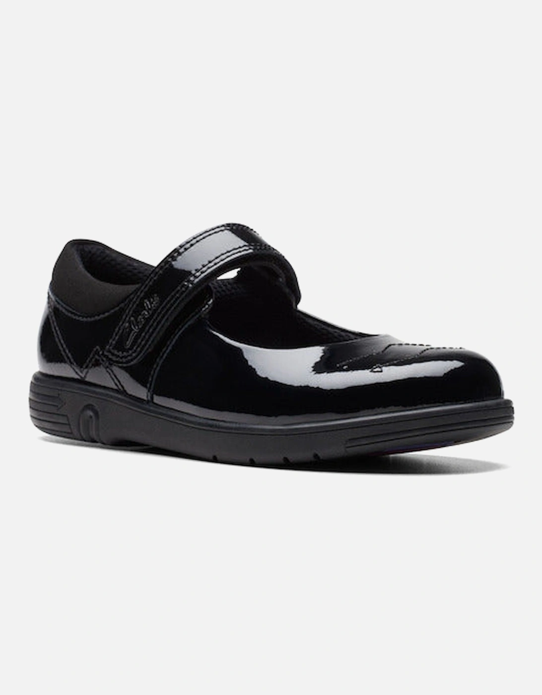 Jazzy Jig Kid black patent school shoe, 2 of 1