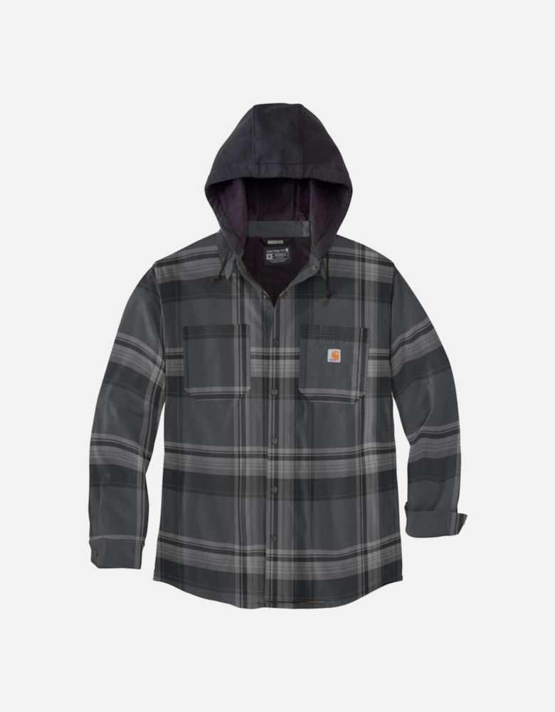Carhartt Mens Flannel Sherpa Lined Hooded Shirt Jacket